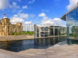 Berlin, old and modern Bundestag buildings, Germany - GlobePhotos - royalty free stock images