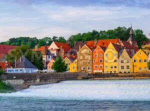 Landsberg am Lech gothic Old Town, Germany - GlobePhotos - royalty free stock images