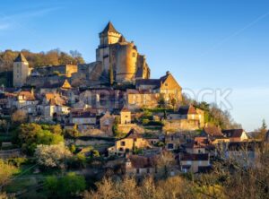Medieval Castelnaud village and castle, Perigord, France - GlobePhotos - royalty free stock images
