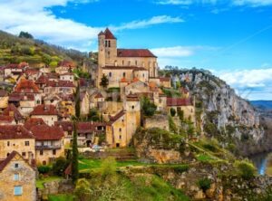 Saint-Cirq-Lapopie near Cahors, one of the most beautiful villages of France - GlobePhotos - royalty free stock images