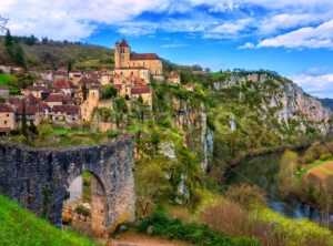 Saint-Cirq-Lapopie, one of the most beautiful villages of France - GlobePhotos - royalty free stock images