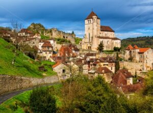 Saint-Cirq-Lapopie, one of the most beautiful villages of France - GlobePhotos - royalty free stock images