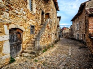 Perouges, a medieval old town near Lyon, France - GlobePhotos - royalty free stock images