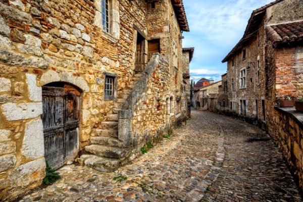 Perouges, a medieval old town near Lyon, France - GlobePhotos - royalty free stock images