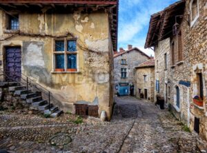 Perouges, a medieval old town near Lyon, France - GlobePhotos - royalty free stock images
