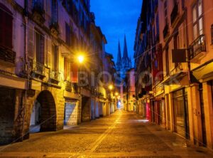 Bayonne Old Town center at early morning, France - GlobePhotos - royalty free stock images