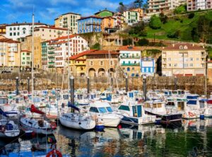 Colorful houses in Mutriku port and Old town, Basque country, Spain - GlobePhotos - royalty free stock images
