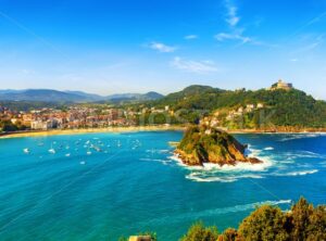 San Sebastian (Donostia) city, view of La Concha bay, Spain - GlobePhotos - royalty free stock images