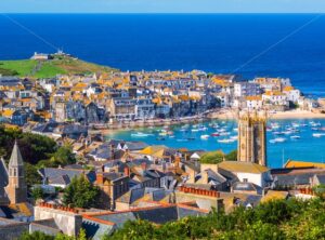 St Ives, a popular seaside town and port in Cornwall, England - GlobePhotos - royalty free stock images