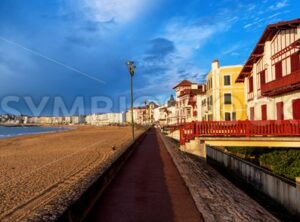 St Jean de Luz, sea side sand beach, France - GlobePhotos - royalty free stock images