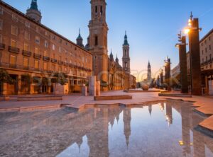Zaragoza city in early morning light, Spain - GlobePhotos - royalty free stock images