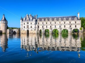 Chenonceau Castle in Loire Valley, France, panoramic view - GlobePhotos - royalty free stock images