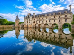Chenonceau Castle in Loire Valley, France, panoramic view - GlobePhotos - royalty free stock images