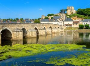 Montrichard Old Town on Cher river, France - GlobePhotos - royalty free stock images