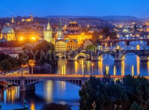 Prague city, bridges over Vltava river, Czech Republic - GlobePhotos - royalty free stock images