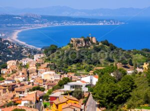 Begur, Old Town and Castle on mediterranean Costa Brava, Spain - GlobePhotos - royalty free stock images