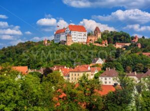Landshut, historical Burg Trausnitz castle and Old Town, Bavaria, Germany - GlobePhotos - royalty free stock images