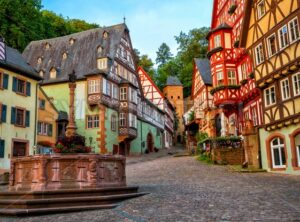 Miltenberg medieval Old Town, Bavaria, Germany - GlobePhotos - royalty free stock images