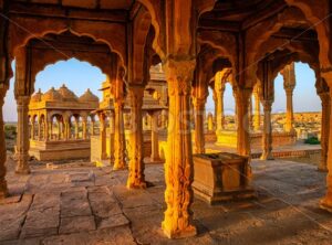 Bada Bagh tombs in Jaisalmer, Rajasthan, India - GlobePhotos - royalty free stock images