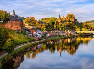 Saarburg Old town on a hills of Saar river valley, Germany - GlobePhotos - royalty free stock images