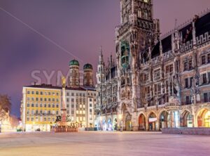 Munic Old town, Bavaria, Germany, in the night - GlobePhotos - royalty free stock images