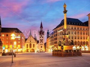 Munich Old town, Marienplatz and the Old Town Hall, Germany - GlobePhotos - royalty free stock images