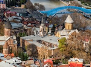 View over Tbilisi Old town and orthodox Sioni Cathedral, Georgia - GlobePhotos - royalty free stock images
