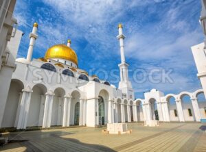 Astana, Kasakhstan, golden domes and minarets of Nur Astana mosque - GlobePhotos - royalty free stock images