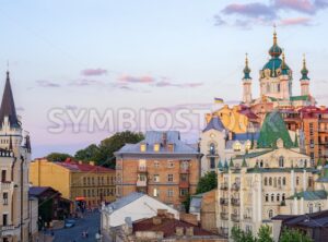 Kiev, Ukraine, Andriyivskyy Descent street in the Old town - GlobePhotos - royalty free stock images