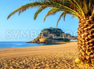 Panoramic view of Tossa de Mar, a popular resort town on Costa Brava, Spain - GlobePhotos - royalty free stock images