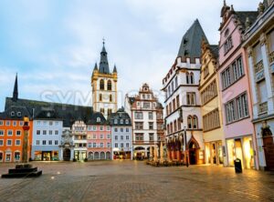 Historical Main Market square in the Old Town of Trier, Germany