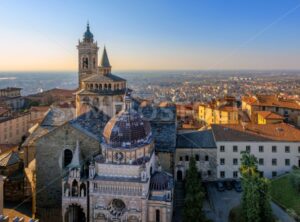 Panorama of Bergamo Old Town, Italy