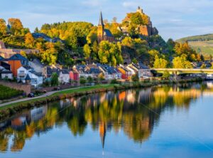 Saarburg town on Saar river, Saarland, Germany