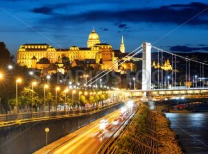 Budapest city, Hungary, in the blue evening light