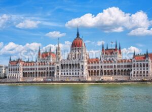 Parliament building on Danube river, Budapest, Hungary