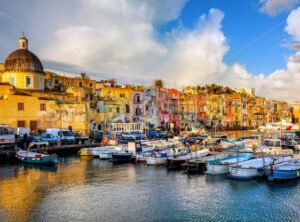 Port of Procida island, Naples, Italy