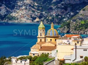 Praiano town on Amalfi coast, Italy