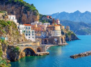 Atrani town on Amalfi coast, Sorrento, Italy