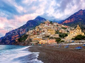 Positano town on Amalfi coast, Italy