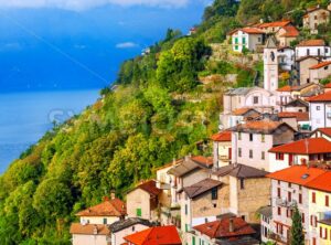 Careno town on Lake Como, Lombardy, Italy