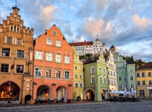 Landshut, medieval Old town in Bavaria, Germany