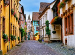 Riquewihr town on the Alsace Wine Route, France