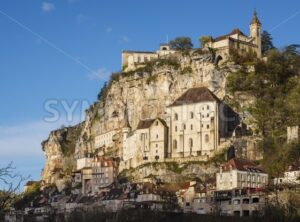 Spectacular Rocamadour village on a rock, France