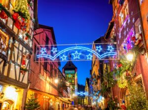 Riquewihr Old town in Christmas time, Alsace France - GlobePhotos - royalty free stock images