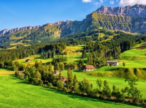 Alpine valley in Emmentaler Alps, Switzerland