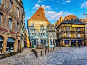 Historical Old town of Dinan, Brittany, France