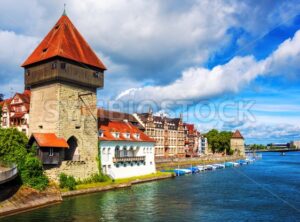 Medieval Rhine Gate Tower in Konstanz, Germany