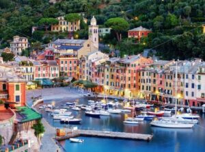 Panorama of Portofino town, Liguria, Italy