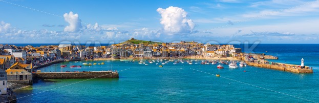 Panoramic view of St Ives, Cornwall, England