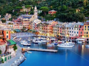 Portofino town center and harbor, Genoa, Italy